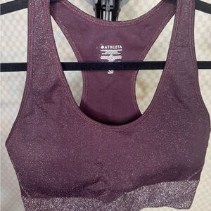 Athleta Women's Shimmer Sports Bra - Deep Purple